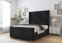 Comfort Beds Madrid Bed Frame in Black - Size: Super King - thumbnail 1