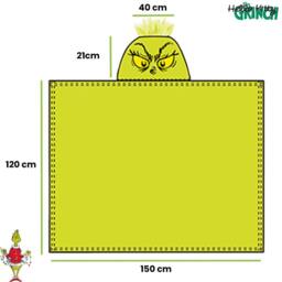 The Grinch Wrap Blanket Hoodie in Green - thumbnail 5