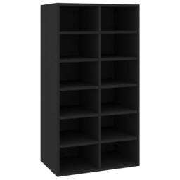 Berkfield Home Shoe Rack Black 54x34x100.5 cm Engineered Wood