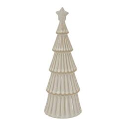 Lemon Pavilion Furniture and Decor Large Alora Snowy Layered Christmas Tree with Star - L11 x W11 x H33cm in White - thumbnail 2