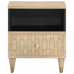 Berkfield Home Bedside Cabinets 2 pcs 40x33x46 cm Solid Wood Mango in Brown - Size: 40 x 33 x 46 cm - thumbnail 3