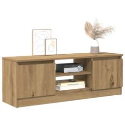 Berkfield Home TV Cabinet Artisan Oak 102x30x36 cm Engineered Wood in Brown - Size: 102 x 30 x 36 cm