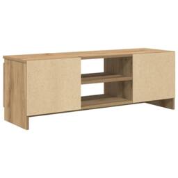 Berkfield Home TV Cabinet Artisan Oak 102x30x36 cm Engineered Wood in Brown - Size: 102 x 30 x 36 cm - thumbnail 6