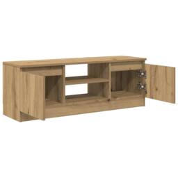 Berkfield Home TV Cabinet Artisan Oak 102x30x36 cm Engineered Wood in Brown - Size: 102 x 30 x 36 cm - thumbnail 7