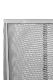 Orsina Silver Industrial Table Lamp, Cylindrical Mesh Shade Desk Lamp, Aluminium & Brass Light, Modern Lighting - thumbnail 3