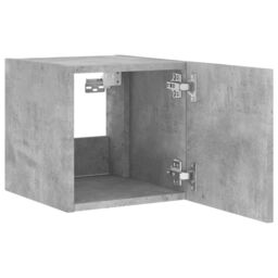 Berkfield Home TV Wall Cabinet with LED Lights Concrete Grey 30.5x35x30 cm - thumbnail 8