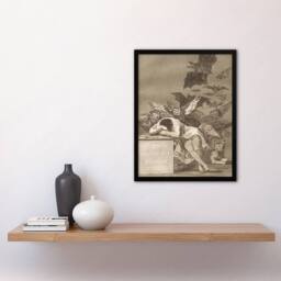 Artery8 The Sleep of Reason Produces Monsters Goya Framed Wall Art Print in Grey - Size: A4 - thumbnail 4