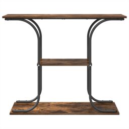 Berkfield Home Console Table Smoked oak 101 x 35 x 80.5 cm Engineered wood in Brown - thumbnail 5