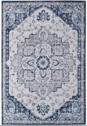 THE RUGS Montana Medallion Navy & Cream Living Room Area Rug 4000 - Size: 160 cm x 230 cm - thumbnail 2