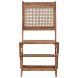 Wyld and Coco Acacia Living 3 Piece Folding Bistro Set 2 Chairs and Table Slatted in Brown - thumbnail 9