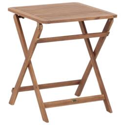 Wyld and Coco Acacia Living 3 Piece Folding Bistro Set 2 Chairs and Table Slatted in Brown - thumbnail 3