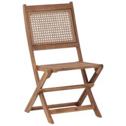 Wyld and Coco Acacia Living 3 Piece Folding Bistro Set 2 Chairs and Table Slatted in Brown - thumbnail 8