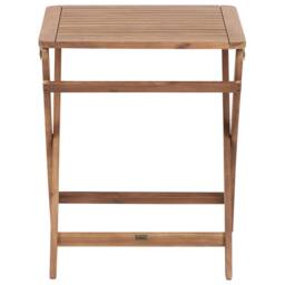 Wyld and Coco Acacia Living 3 Piece Folding Bistro Set 2 Chairs and Table Slatted in Brown - thumbnail 5
