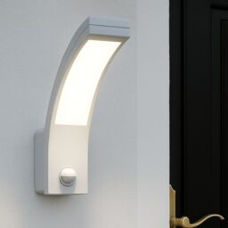 CGC Lighting 'Paris' White LED Curved Outdoor Wall Light With Motion Sensor - thumbnail 2