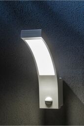 CGC Lighting 'Paris' White LED Curved Outdoor Wall Light With Motion Sensor - thumbnail 3