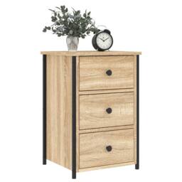 Berkfield Home Bedside Cabinets 2 pcs Sonoma Oak 40x36x60 cm Engineered Wood in Brown - Size: 40 x 36 x 60 cm - thumbnail 3