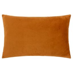 Paoletti Lexington Geometric Velvet Cushion in Orange - Size: 40 cm x 60 cm - thumbnail 2