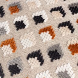 Paoletti Lexington Geometric Velvet Cushion in Orange - Size: 40 cm x 60 cm - thumbnail 4