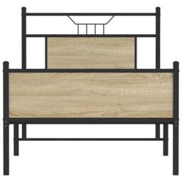 Berkfield Home Durable Bed Frame Frame Sonoma Oak 75x190 cm Small Single Wood in Light Tan - thumbnail 6