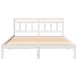 Berkfield Home with Headboard White Standard Double Pine wood - thumbnail 6