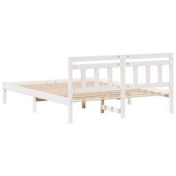 Berkfield Home with Headboard White Standard Double Pine wood - thumbnail 8