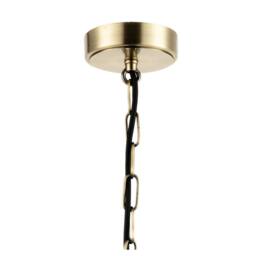Happy Homewares Classic Lantern Pendant Light Fitting with Clear Glass Sides in Metallic Gold - thumbnail 5