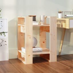 Berkfield Home Book Cabinet/Room Divider 41x35x57 cm Solid Wood Pine in Brown - Size: 41 x 35 x 57 cm - thumbnail 1