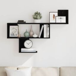 Berkfield Home Wall Shelf Black Oak 100x15x70 cm Engineered Wood - Size: 100 x 15 x 70 cm - thumbnail 3