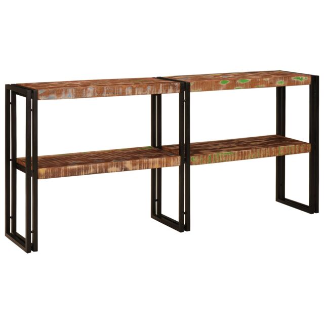 Berkfield Home Console Table 160x33x75 cm Solid Wood Reclaimed in Brown - Size: 160 x 33 x 75 cm - image 1