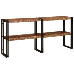 Berkfield Home Console Table 160x33x75 cm Solid Wood Reclaimed in Brown - Size: 160 x 33 x 75 cm - thumbnail 1