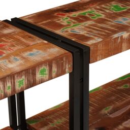Berkfield Home Console Table 160x33x75 cm Solid Wood Reclaimed in Brown - Size: 160 x 33 x 75 cm - thumbnail 7