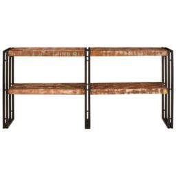 Berkfield Home Console Table 160x33x75 cm Solid Wood Reclaimed in Brown - Size: 160 x 33 x 75 cm - thumbnail 3