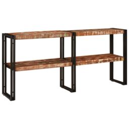 Berkfield Home Console Table 160x33x75 cm Solid Wood Reclaimed in Brown - Size: 160 x 33 x 75 cm - thumbnail 5