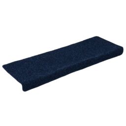 Berkfield Home Stair Mats 15 pcs Needle Punch 65x21x4 cm Blue - Size: Medium - thumbnail 3