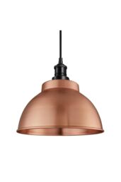 Industville Brooklyn Dome Pendant, 13 Inch, Copper, Black Holder in Copper - thumbnail 2