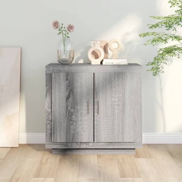 Berkfield Home Sideboard Grey Sonoma 80x40x75 cm Engineered Wood - Size: 80 x 40 x 75 cm - image 1