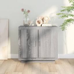 Berkfield Home Sideboard Grey Sonoma 80x40x75 cm Engineered Wood - Size: 80 x 40 x 75 cm - thumbnail 1