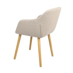 Home Garden Direct Luciano - Dining Chairs in Premium Textured Linen (Set of 2) in Beige - thumbnail 6