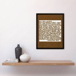 Artery8 Winter Typography Painting Reijer Stolk Framed Wall Art Print in Brown - Size: A4 - thumbnail 4