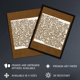 Artery8 Winter Typography Painting Reijer Stolk Framed Wall Art Print in Brown - Size: A4 - thumbnail 2
