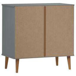 Berkfield Home Beautiful Drawer Cabinet MOLDE Grey 80x40x80 cm Solid Wood Pine - Size: 80 x 40 x 80 cm - thumbnail 7
