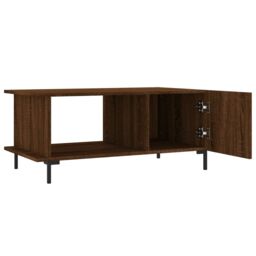 Berkfield Home Coffee Table Brown Oak 90x50x40 cm Engineered Wood - Size: 90 x 50 x 40 cm - thumbnail 5