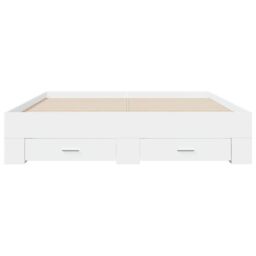 Berkfield Home Bed Frame with Drawers without Mattress White 160x200 cm - thumbnail 4