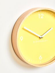 Orsina Compact & Lightweight Small Wall Clock, Sleek Clock In Kitchen, Modern Design Wall Clock For Indoor in Yellow - thumbnail 4