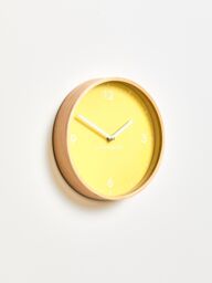 Orsina Compact & Lightweight Small Wall Clock, Sleek Clock In Kitchen, Modern Design Wall Clock For Indoor in Yellow - thumbnail 3