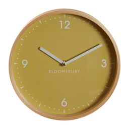 Orsina Compact & Lightweight Small Wall Clock, Sleek Clock In Kitchen, Modern Design Wall Clock For Indoor in Yellow