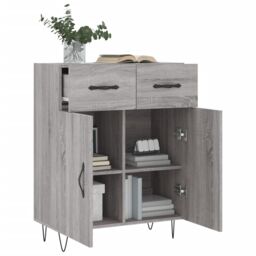 Berkfield Home Sideboard Grey Sonoma 69.5x34x90 cm Engineered Wood - thumbnail 4