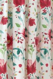 Dreams & Drapes 'Abstract Poppy' Lined Pair of Pencil Pleat Curtains - Size: 168 cm width x 183 cm drop - thumbnail 3