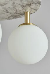 BHS Lighting Leona Marble Flush Bathroom Ceiling Light in Gold - thumbnail 3