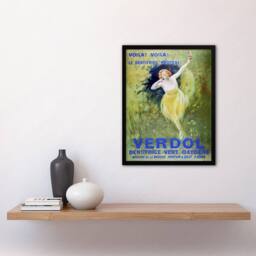 Artery8 Verdol Toothpaste Vintage Advert Vintage Framed Wall Art Print Cappiello in Green - Size: A4 - thumbnail 4